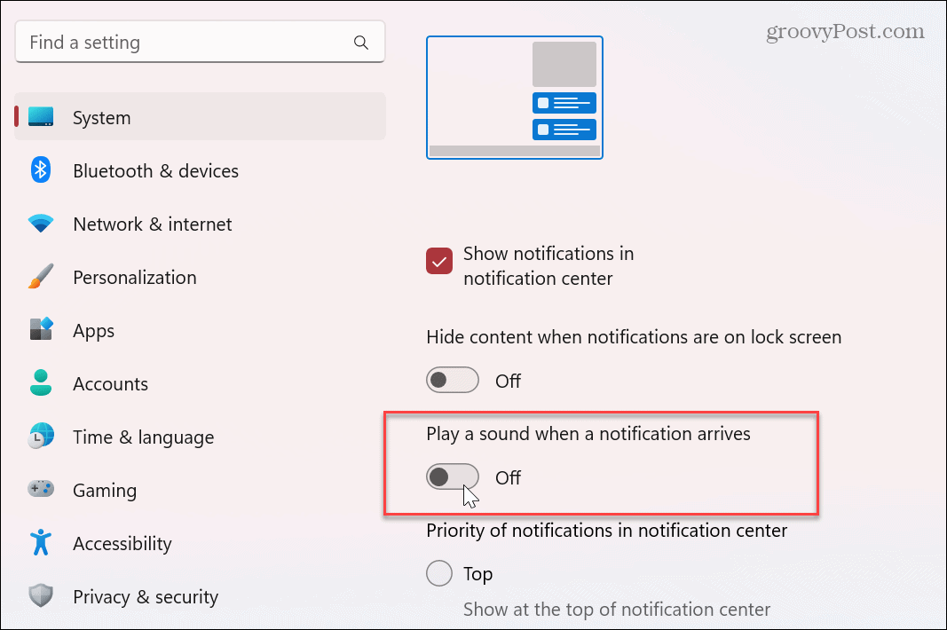 Vypnite zvuky upozornení aplikácie v systéme Windows