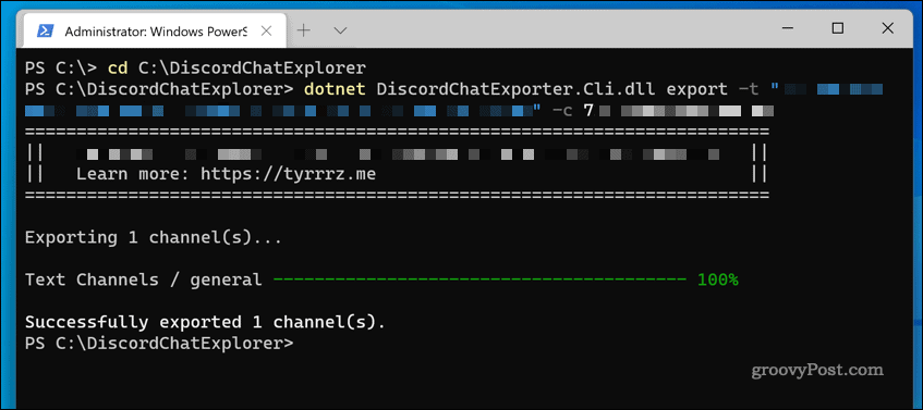 DiscordChatExplorer v systéme Windows 11 sa používa na stiahnutie denníka chatu na serveri