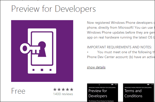Ako získať včasné aktualizácie systému Windows Phone 8.1 s ukážkou pre vývojárov