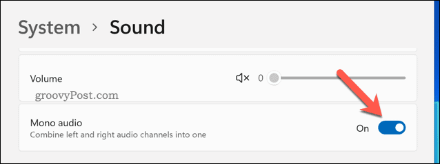 Povoľte mono zvuk v systéme Windows 11