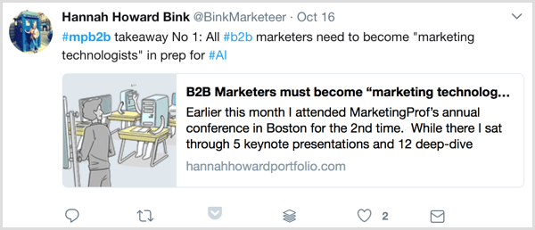 živé blogovacie marketingové profy b2b marketingové fórum twitter príklad