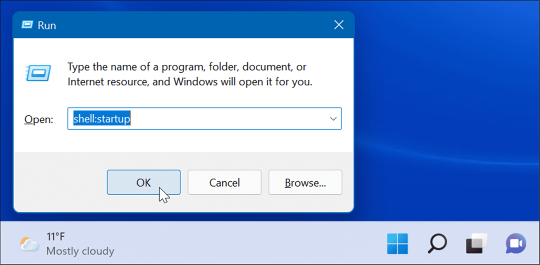 shell-startup spúšťa aplikácie počas spúšťania v systéme Windows 11