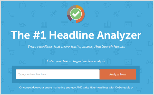 Vyhľadávacie pole CoSchedule Headline Analyzer