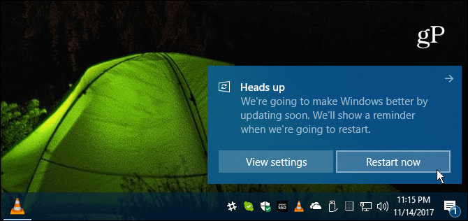 Windows 10 Reštartujte správu
