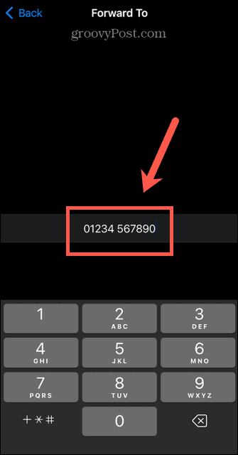 iphone číslo na presmerovanie hovorov