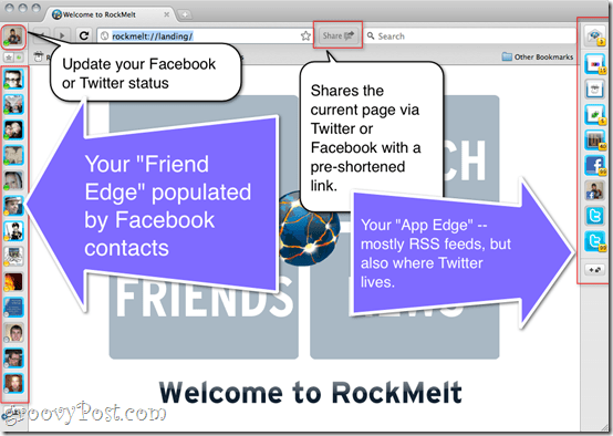 Recenzia RockMelt - webový prehliadač sociálnych médií