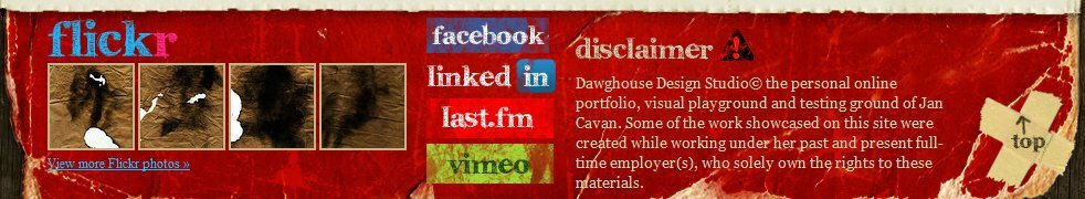DawgHouse Design Studio - webová päta - ikony sociálnych médií