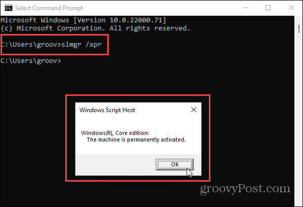 Príkazový riadok Aktivácia systému Windows 11
