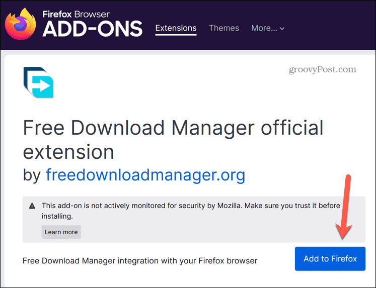 free download manager firefox add on