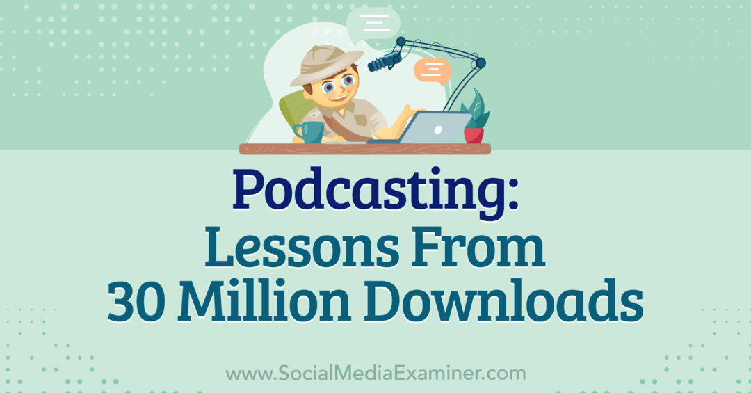 Podcasting: Lekcie z 30 miliónov stiahnutí s postrehmi od Michaela Stelznera s rozhovorom Leslieho Samuela v podcaste marketingu sociálnych médií.