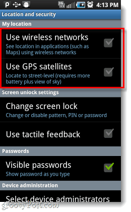 Android používa moje satelitné gps bezdrôtových sietí