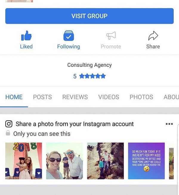 Mobilná aplikácia Facebooku teraz navrhuje, aby sa fotografie z Instagramu zdieľali na Stránke.