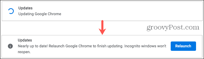 Aktualizácia a opätovné spustenie prehliadača Google Chrome