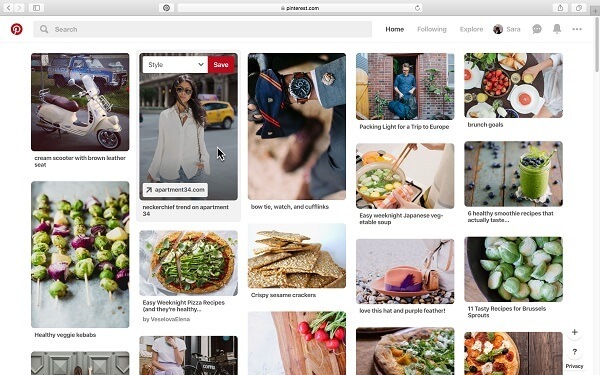 Pinterest zaviedol aktualizáciu, ktorá umožňuje ukladať piny na nástenku z webu pre počítače jediným kliknutím namiesto toho, aby ste museli kliknúť na tlačidlo Uložiť a vybrať dosku.