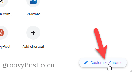 Kliknutím na položku Prispôsobiť Chrome automaticky prepnete pozadie na stránke Nová karta