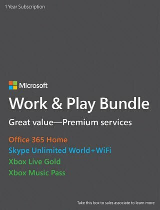 Balík Microsoft Subscription Services Work & Play Bundle 199 $