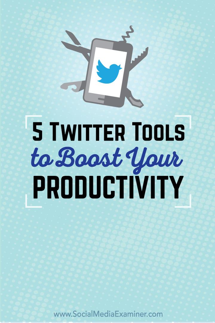 päť nástrojov twitter pre produktivitu