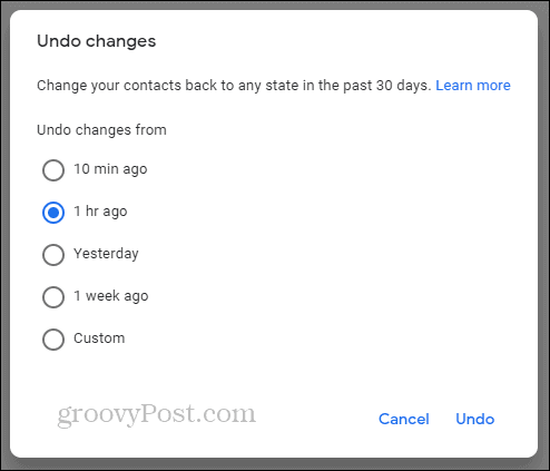 Vrátiť späť kontakty Google zmení časovú os