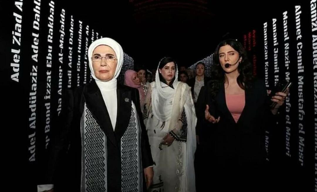 Prvá dáma Erdoğan navštívila výstavu „Gaza: Resisting Humanity“ s manželkami lídrov!