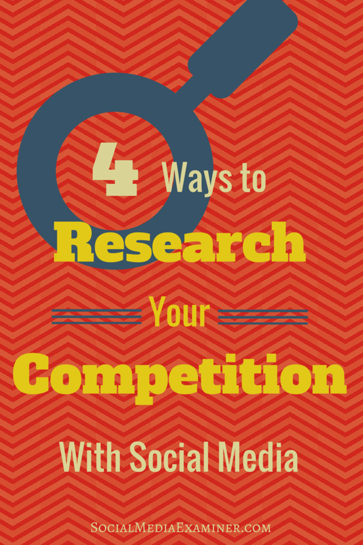 4 spôsoby, ako preskúmať svoju konkurenciu so sociálnymi médiami: Examiner sociálnych médií