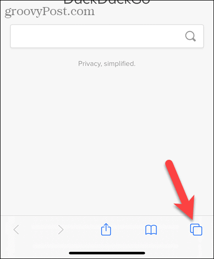 Klepnite na tlačidlo Tab v prehliadači Safari na iOS