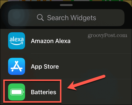 widget na vloženie batérií do iphone