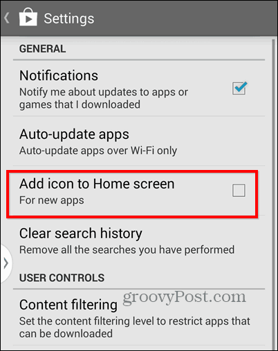 Domovská obrazovka Android