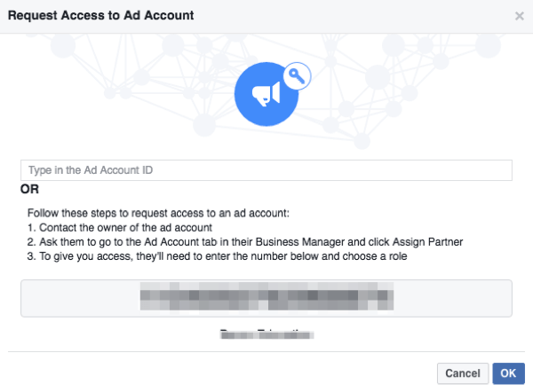 facebook požaduje prístup k reklamnému účtu