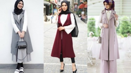 Kombinácie vesta pre ženy s hidžábom