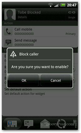 HTC Android umožňuje blokovanie kontaktov