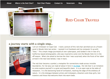 blog o červenej stoličke