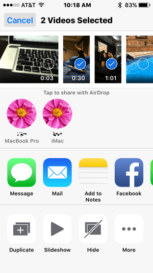 AirDrop uľahčuje prenos videí z vášho iPhone do vášho Macu.