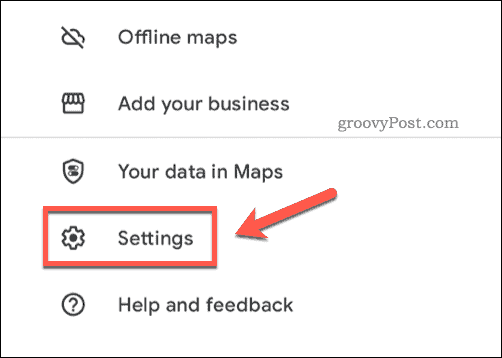 Otvorte nastavenia aplikácie Mapy Google