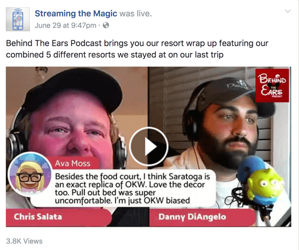 Spoluhostitelia Behind the Ears zdieľajú vo svojej živej šou na Facebooku množstvo poznatkov o všetkom možnom, čo Disney absolvovalo.