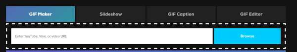 Ak chcete vytvoriť GIF na Giphy, vyberte GIF Maker alebo Prezentáciu.