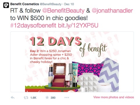 benefit kozmetika hashtag post