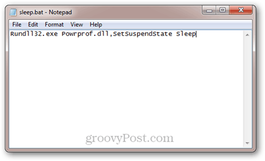 skript automatického spánku pre systém Windows 7