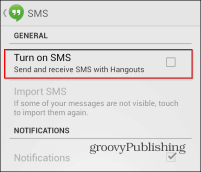 SMS Hangouts sú vypnuté
