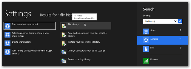 Ako povoliť históriu súborov Windows 8