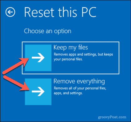 Možnosti resetovania počítača so systémom Windows 10