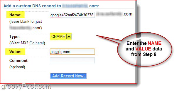 Spravujte svoju doménu DNS na serveri Dreamhost.com CNAME