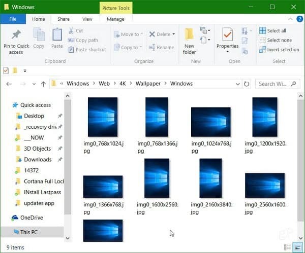 Tu je postup, ako nájsť tapety systému Windows 10