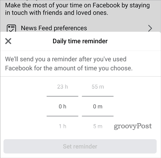 Váš čas na Facebooku nastavil pripomenutie