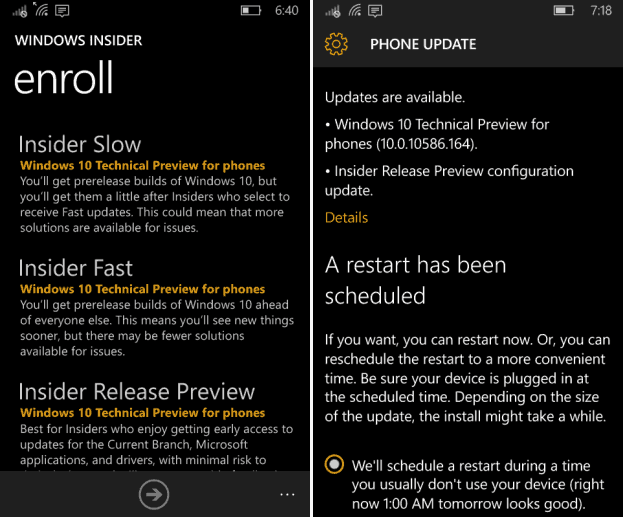 Windows 10 Mobile Build 10586.164 Vydané, prepnite krúžky a získajte ho