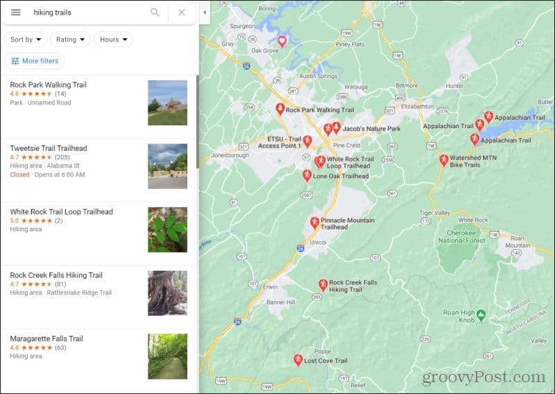 turistické mapy google