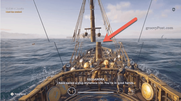Príklad roztrhnutia obrazovky v Assassins Creed Odyssey