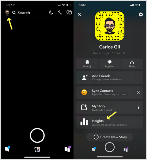 Snapchat Insights ako získať prístup