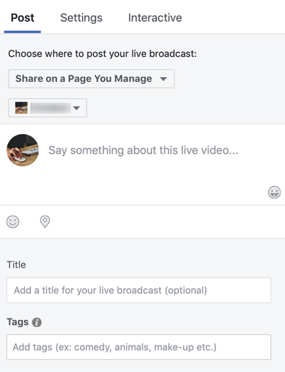 Ako používať Facebook Live vo svojom marketingu, krok 3.