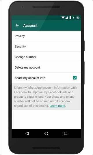 Zabráňte WhatsApp v zdieľaní kontaktných údajov s Facebookom