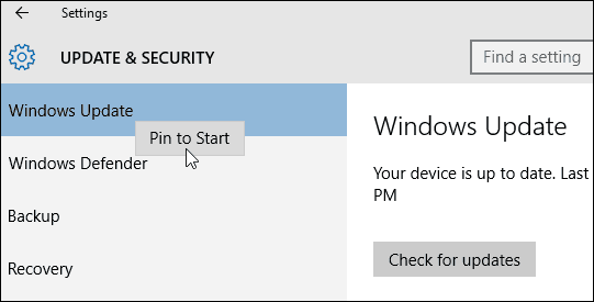 Pripnúť aktualizáciu systému Windows
